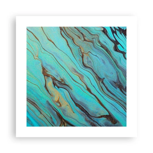 Plagát - Tyrkysový príliv - 40x40 cm