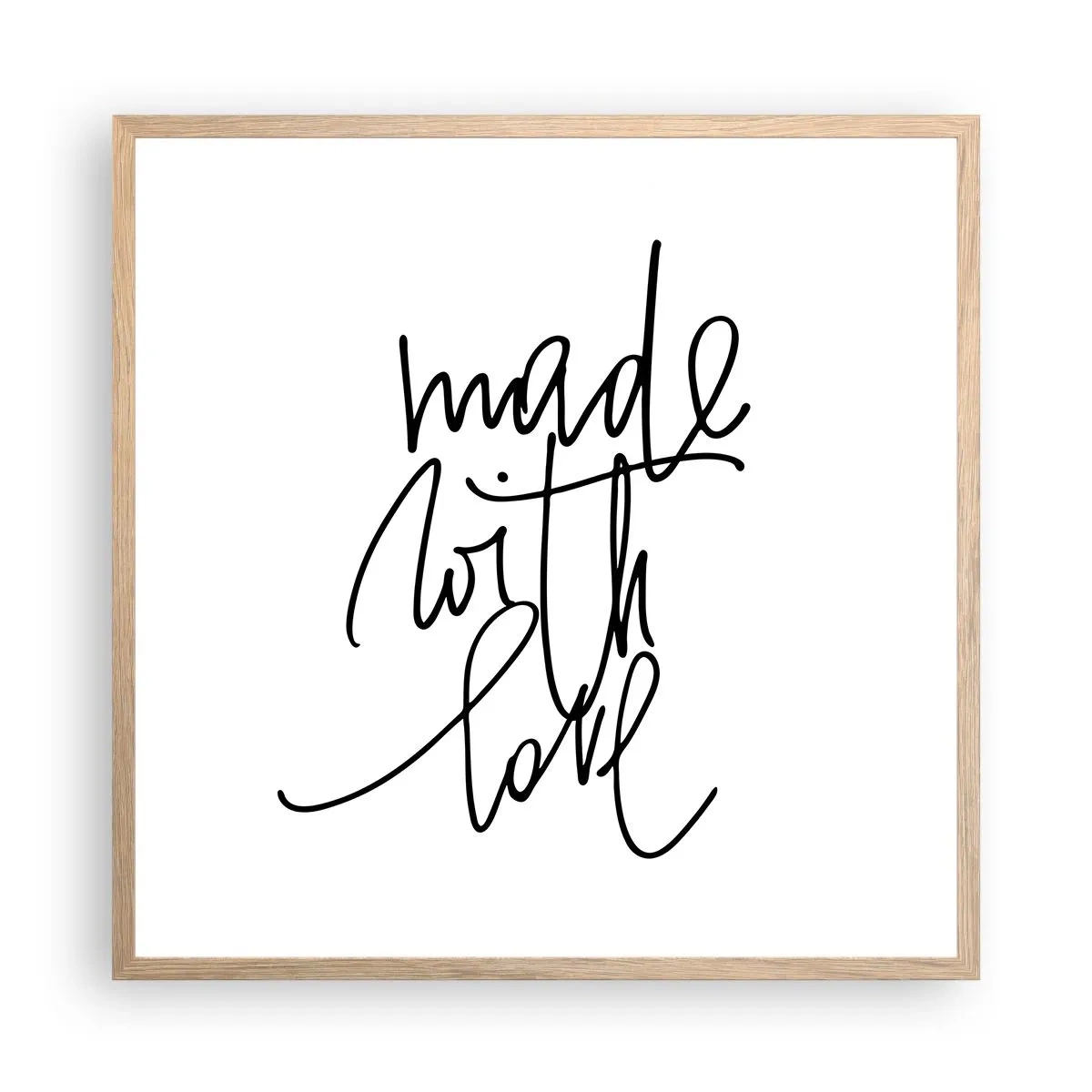 Plagát v ráme zo svetlého duba - Najlepšia značka - 60x60 cm