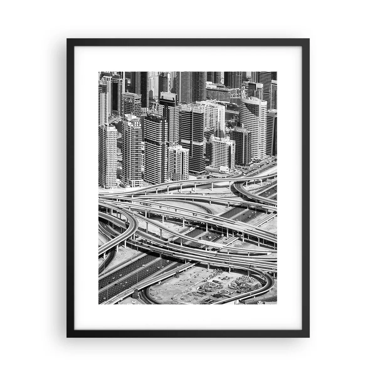 Plagát v čiernom ráme - Dubaj – neskutočné mesto - 40x50 cm