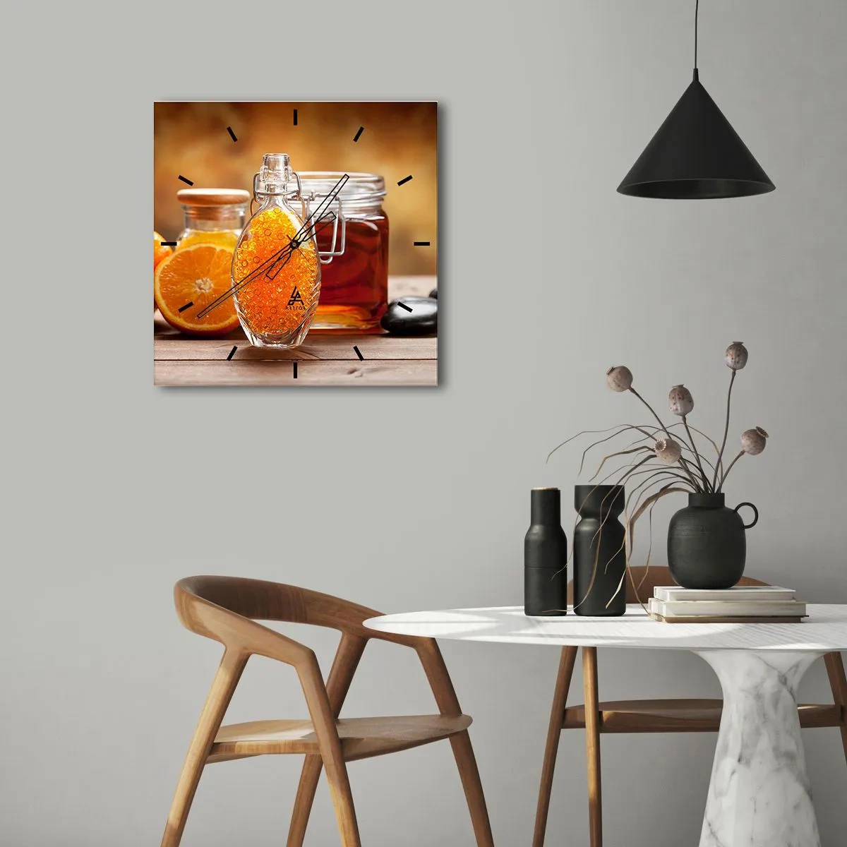 Nástenné hodiny - Slnečné chute a arómy - 40x40 cm