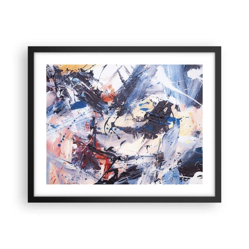 Plagát v čiernom ráme - Bláznivý tanec abstrakcie - 50x40 cm