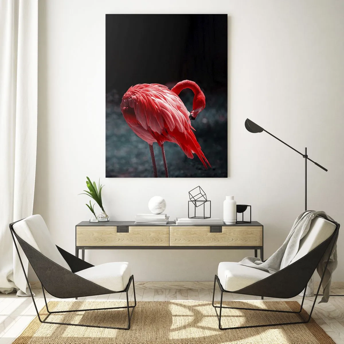 Obraz na skle - Karmínová báseň prírody - 50x70 cm