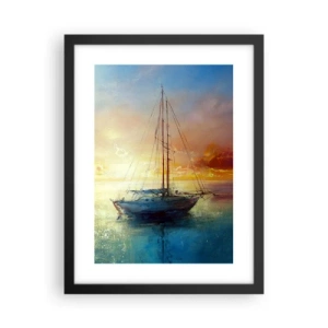 Plagát v čiernom ráme - V zlatom zálive - 30x40 cm