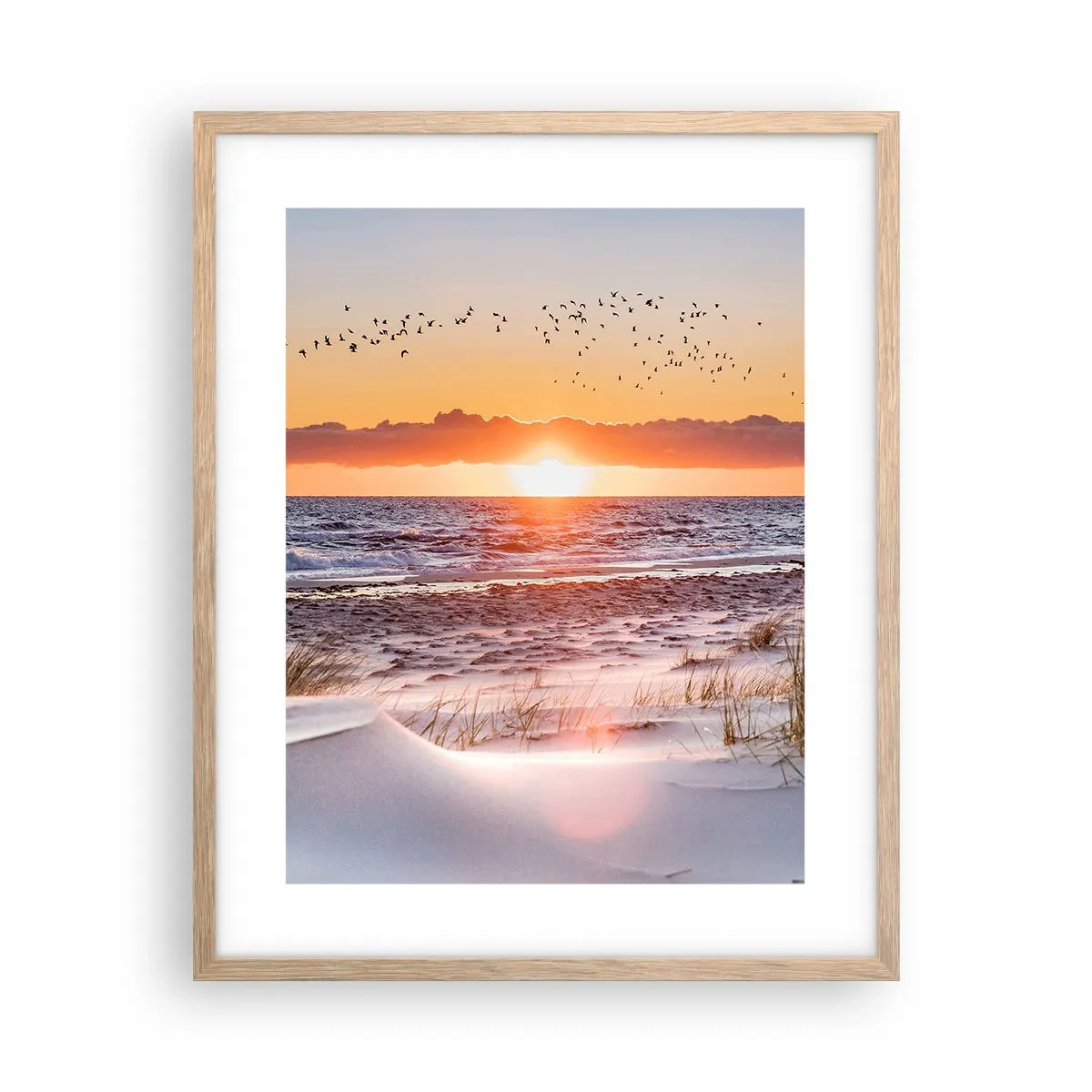 Plagát v ráme zo svetlého duba - Horizontálna krajina - 40x50 cm