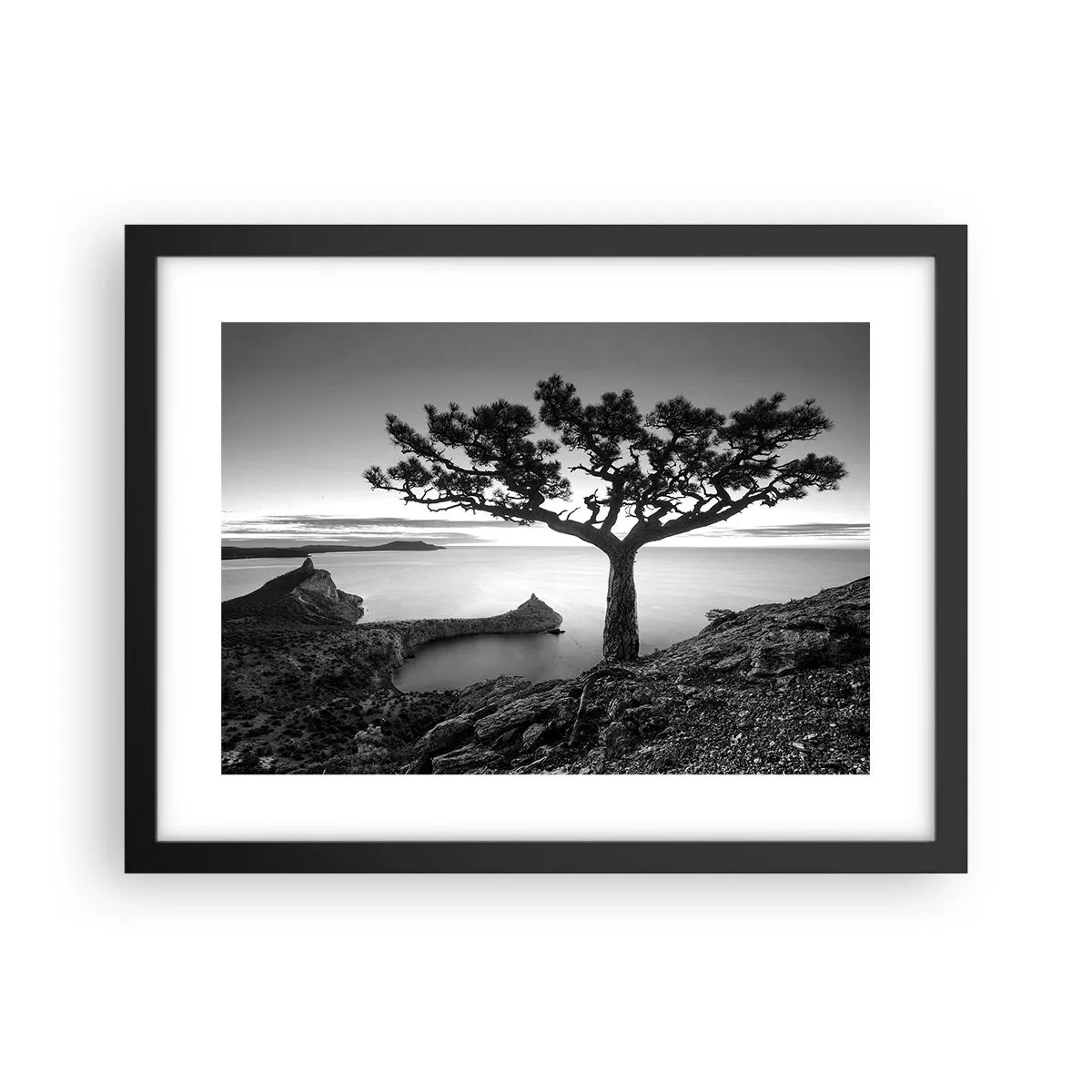 Plagát v čiernom ráme - Pokoj až k horizontu - 40x30 cm