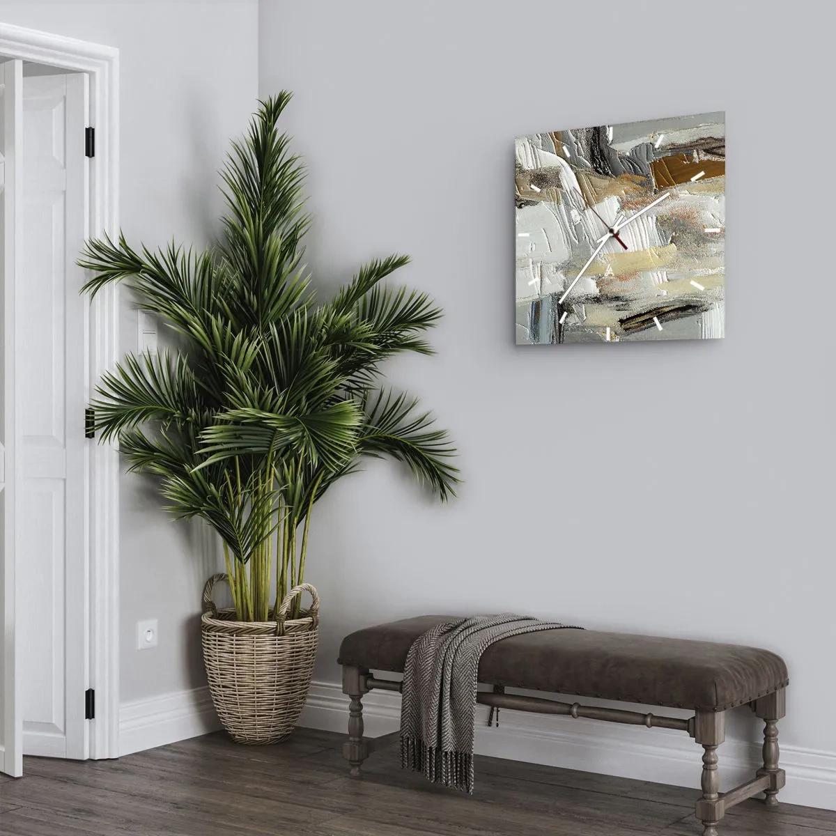 Nástenné hodiny - Farebné nahromadenie - 30x30 cm