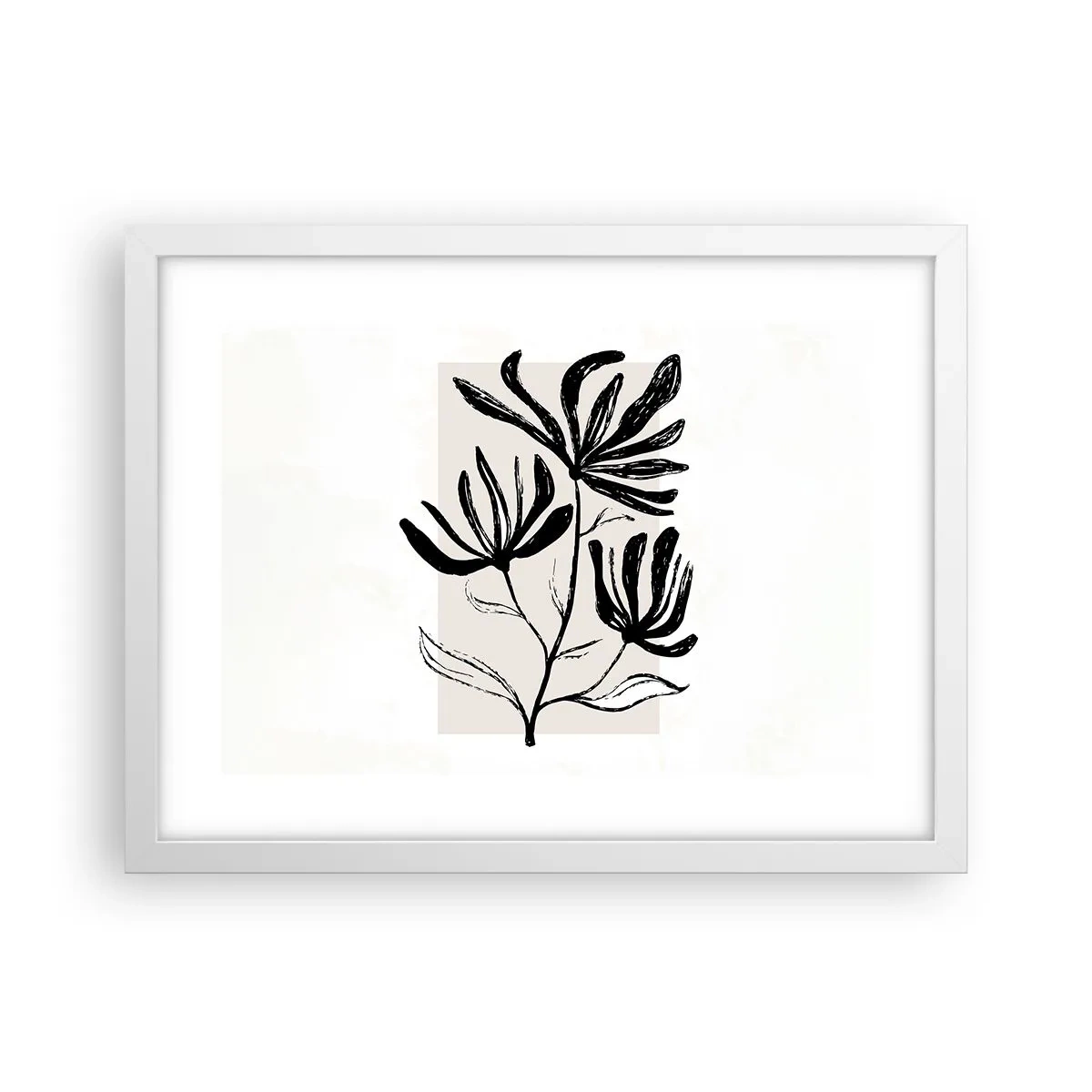 Plagát v bielom ráme - Náčrtok pre herbár - 40x30 cm