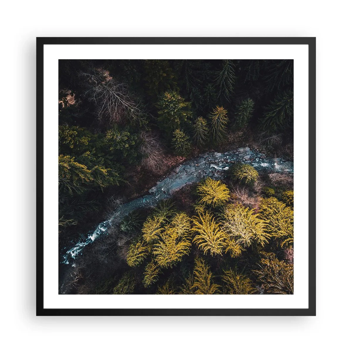 Plagát v čiernom ráme - Rýchlo, stále rýchlejšie - 60x60 cm