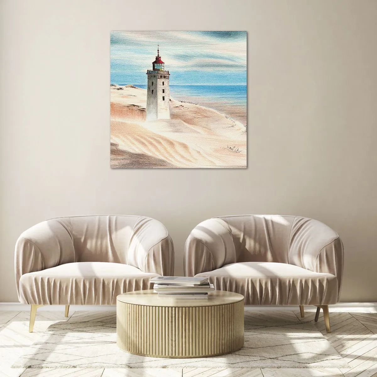 Obraz na skle - Vždy hľadí na more - 50x50 cm