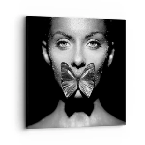 Obraz na plátne - Motýlí bozk - 30x30 cm
