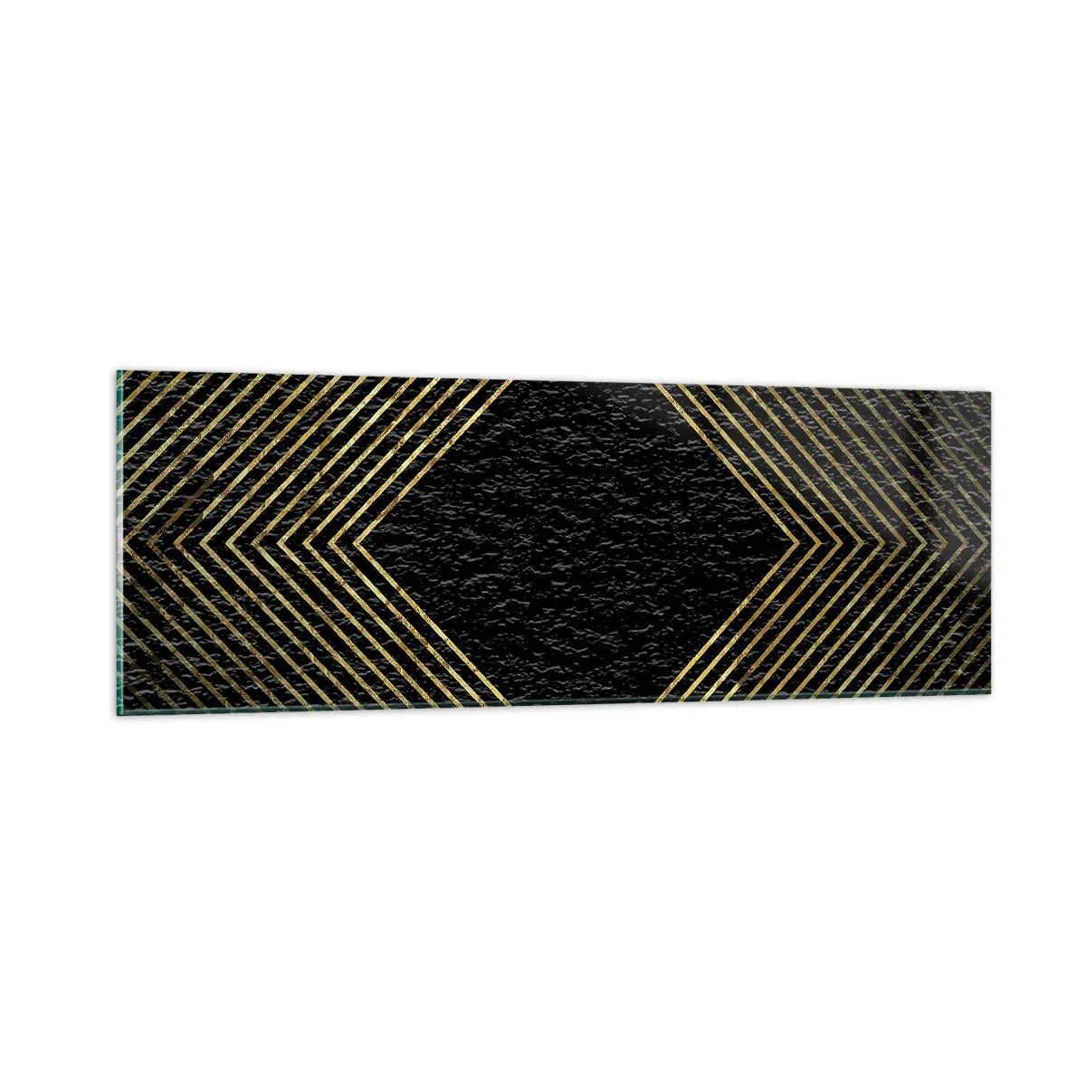 Obraz na skle - Geometria v štýle glamour - 90x30 cm