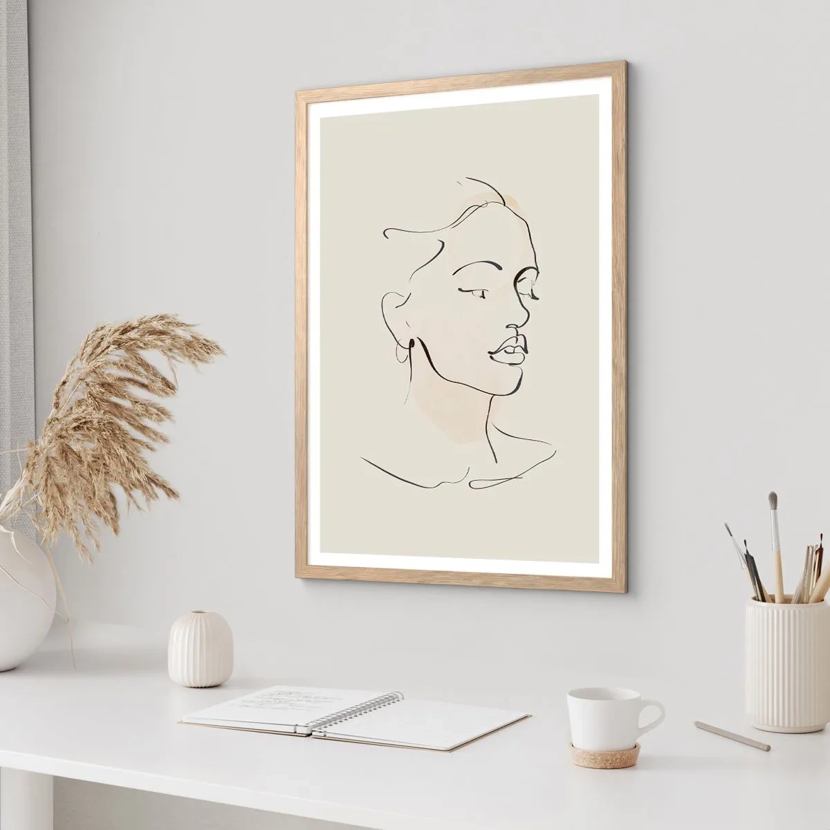 Plagát v ráme zo svetlého duba - Výrazným ťahom - 50x70 cm