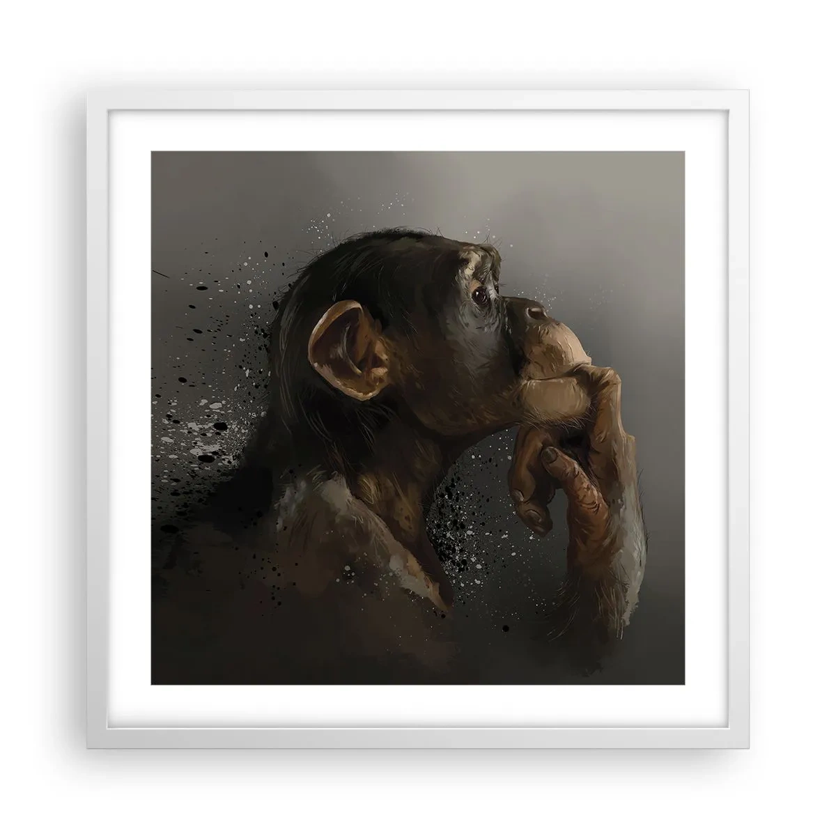 Plagát v bielom ráme - Určite mysliteľ - 50x50 cm