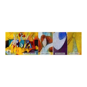 Vzorka fototapety Premium Canvas - Slnko - život - radosť - Zvieratá, Afriky, kubizmus - 100x30 cm