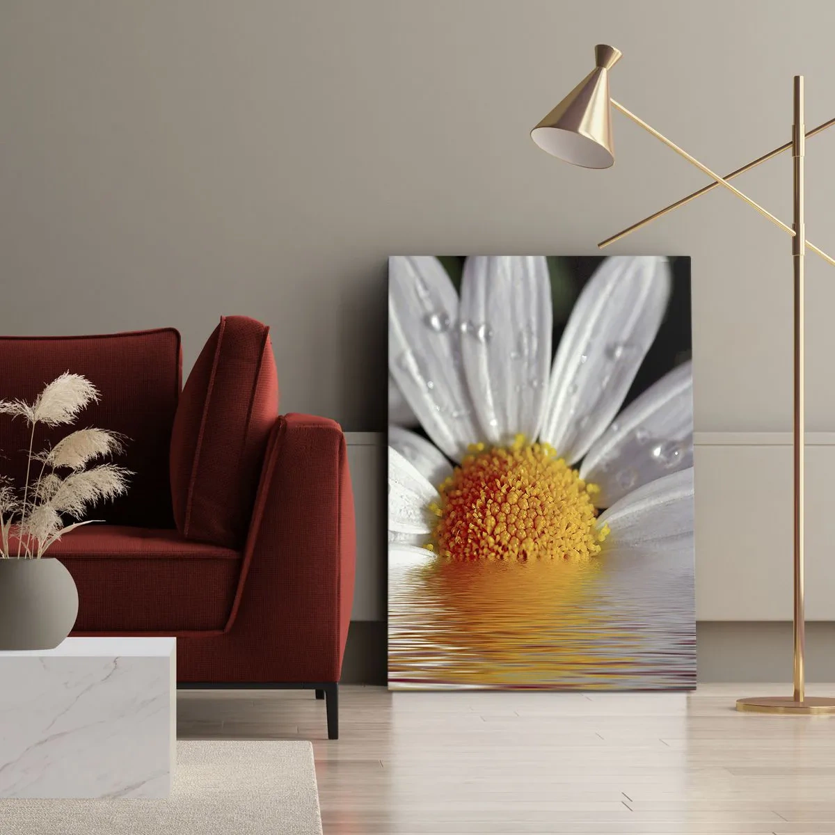Obraz na plátne - Vychádzajúce slnko sedmokrásky - 50x70 cm