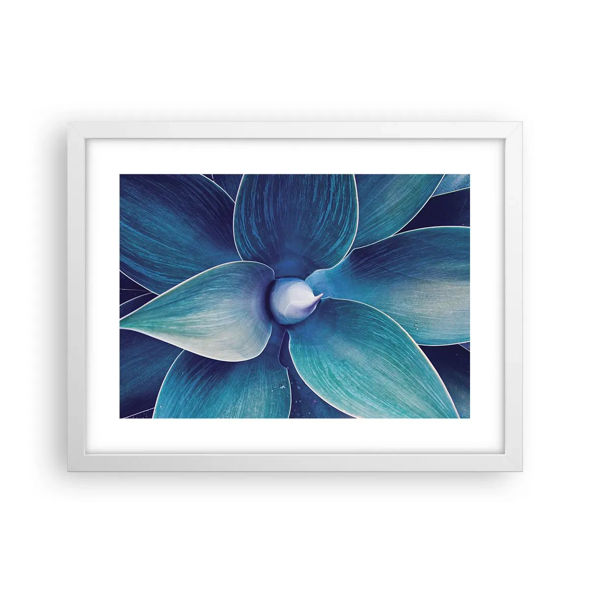 Plagát v bielom ráme - Modrastý od neba - 40x30 cm