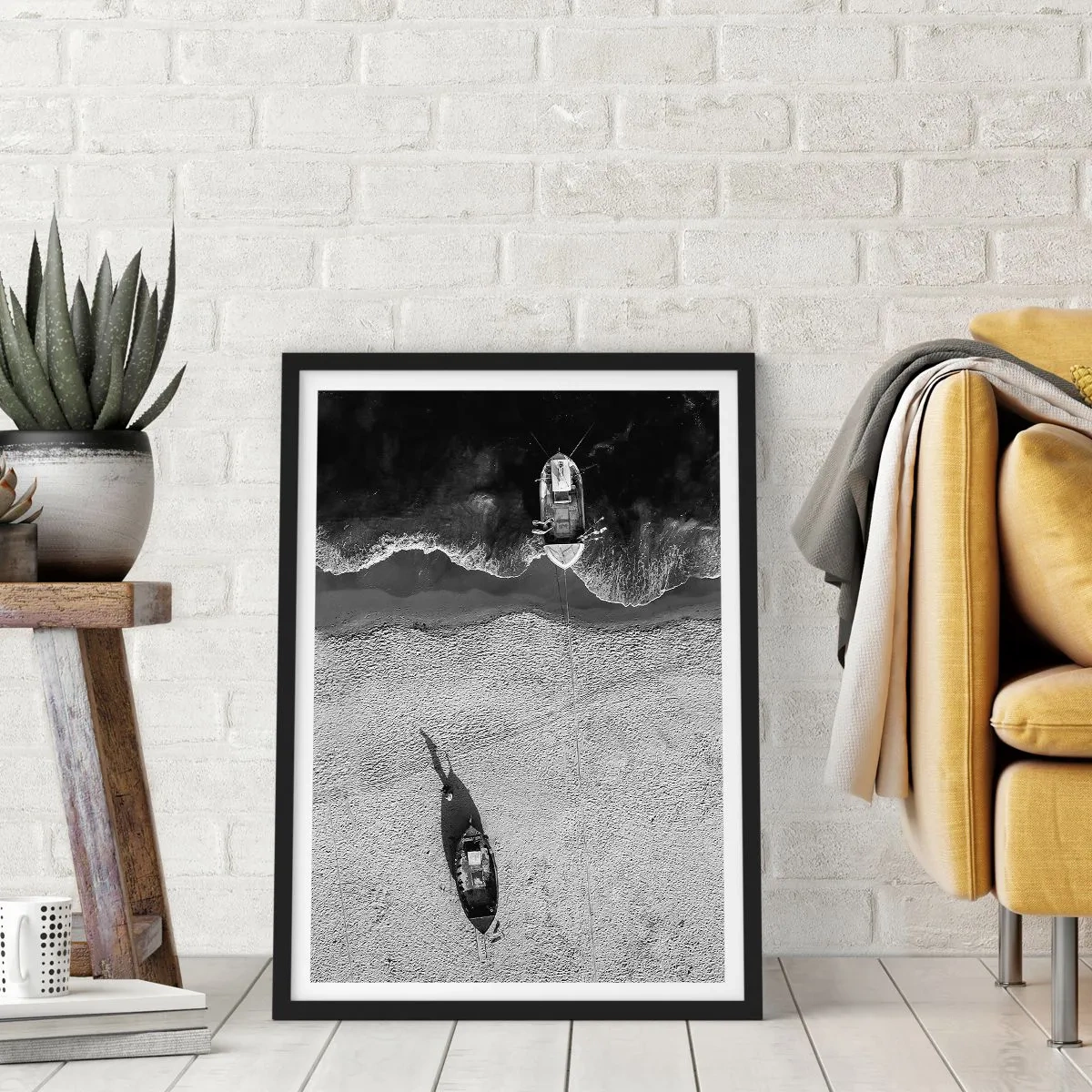 Plagát v čiernom ráme - Ešte na brehu… - 61x91 cm