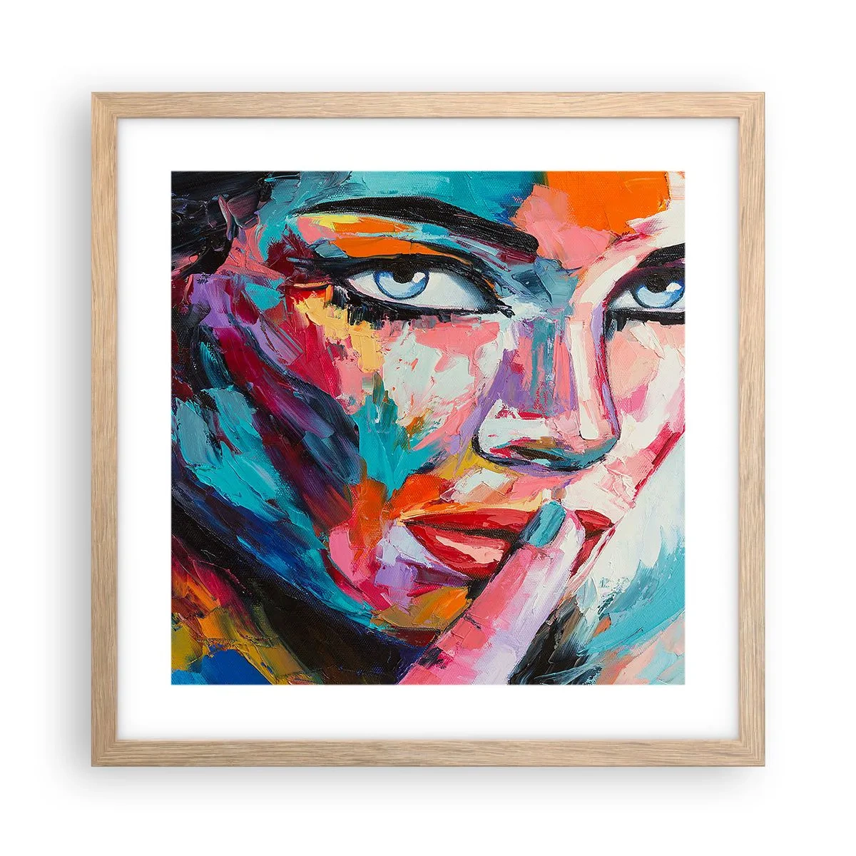 Plagát v ráme zo svetlého duba - Naše prvé tajomstvo - 40x40 cm