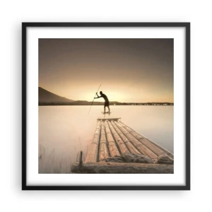 Plagát v čiernom ráme - Pred odpočinkom - 50x50 cm