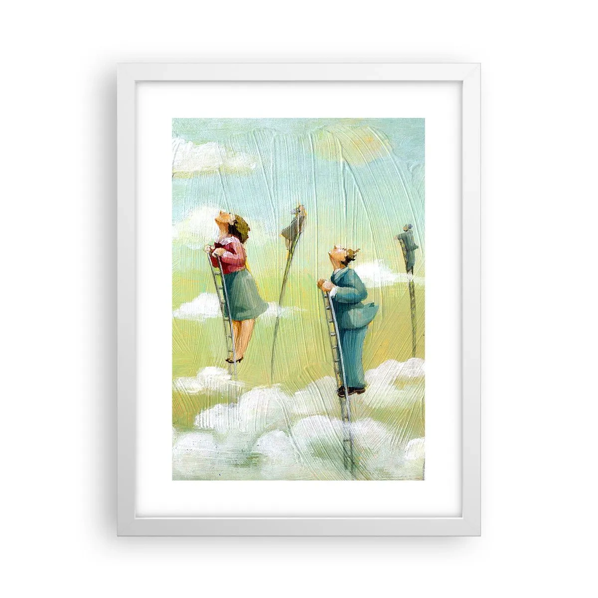 Plagát v bielom ráme - Za svojim snom - 30x40 cm