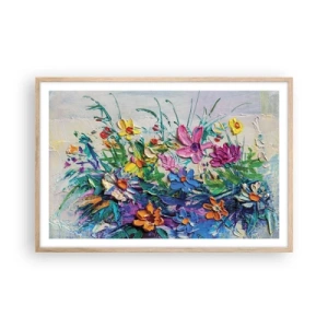 Plagát v ráme zo svetlého duba - Vôbec nie zátišie - 91x61 cm