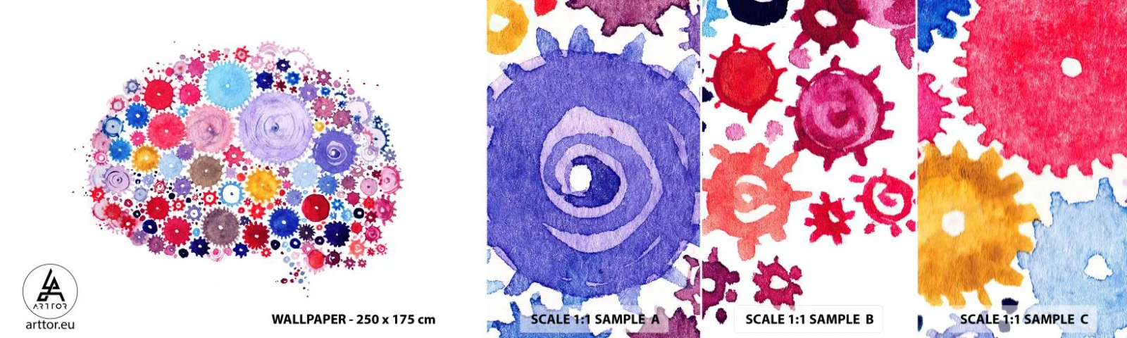 Vzorka Fototapeta Standard Eco - Najdokonalejšia mašinéria prírody - Abstrakcia, Mozog, Grafika - 100x30 cm