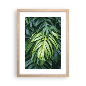 Plagát v ráme zo svetlého duba - Ponoriť sa do sviežosti - 30x40 cm