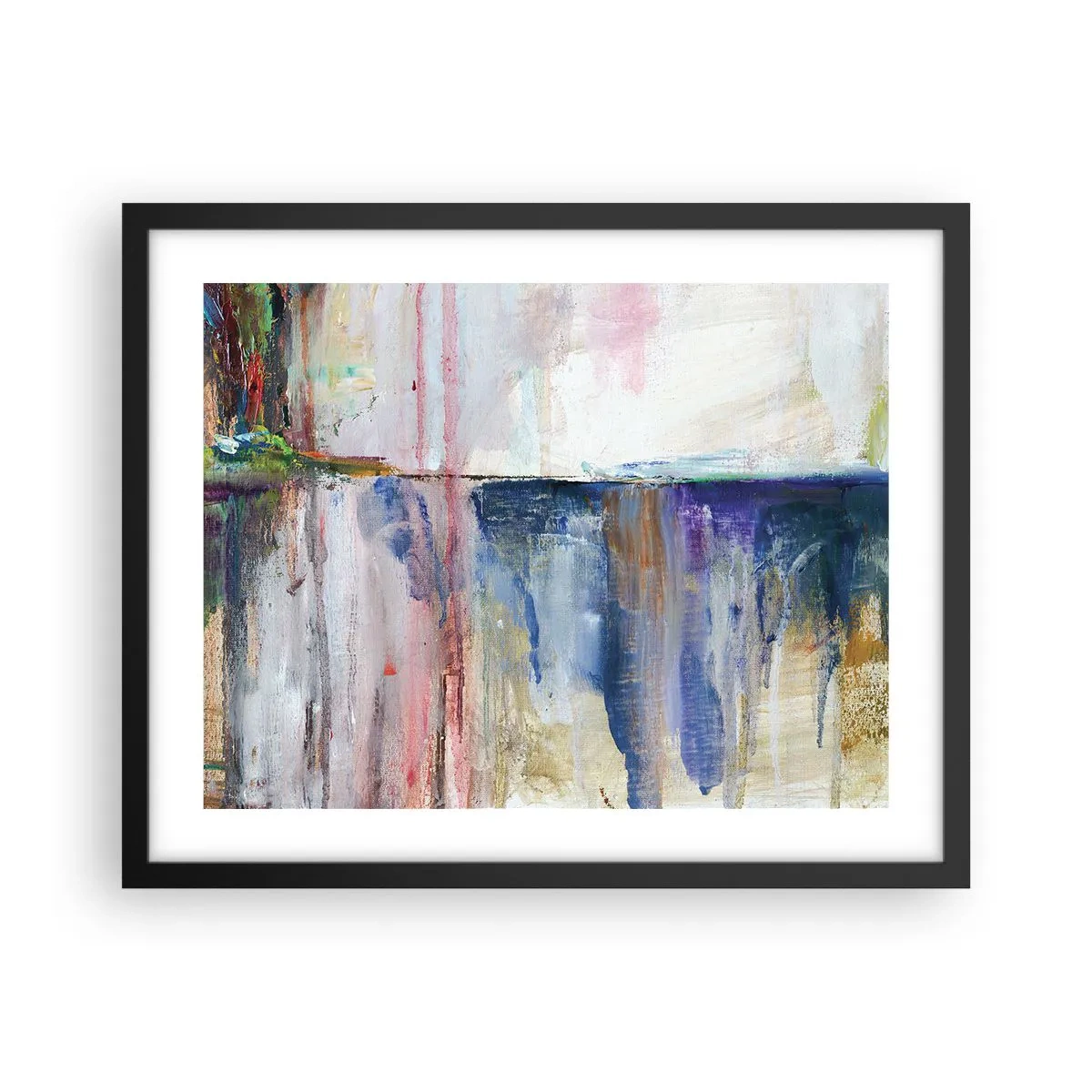 Plagát v čiernom ráme - Farebné dojmy a asociácie - 50x40 cm