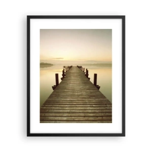 Plagát v čiernom ráme - Úsvit, svitanie, svetlo - 40x50 cm