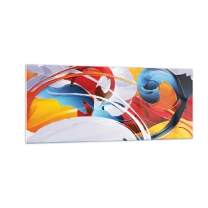 Obraz na skle - Tanec živlov - 100x40 cm