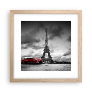 Plagát v ráme zo svetlého duba - Nie tak dávno v Paríži - 30x30 cm