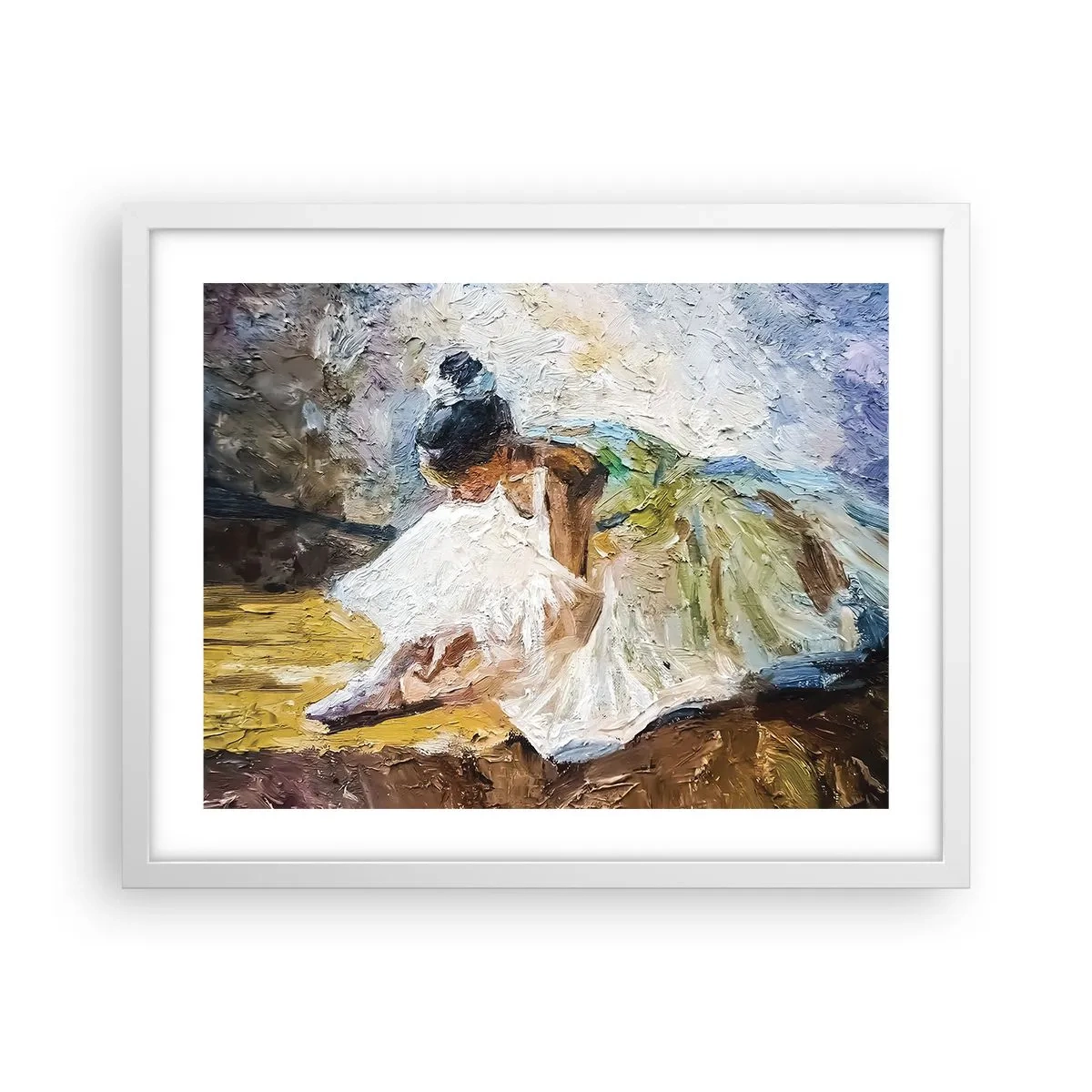 Plagát v bielom ráme - Z Degasovho obrazu - 50x40 cm