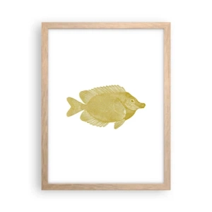 Plagát v ráme zo svetlého duba - Proste ryba - 30x40 cm
