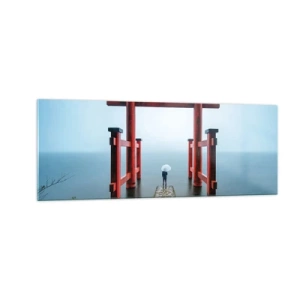 Obraz na skle - Japonské zamyslenie - 140x50 cm