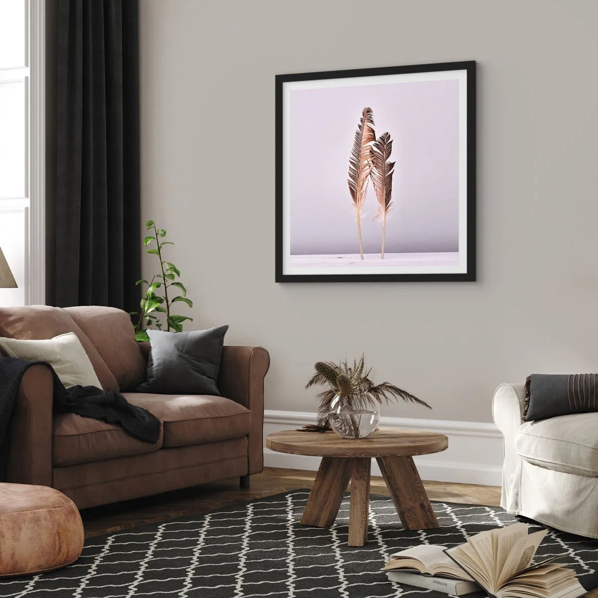 Plagát v čiernom ráme - Proti ničote - 50x50 cm