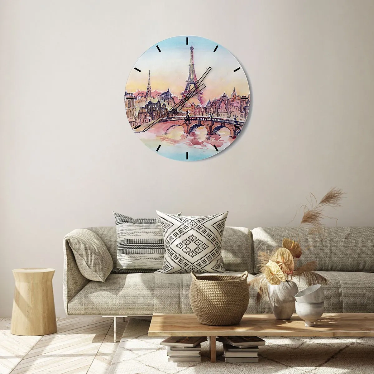 Nástenné hodiny - Jediné také mesto na svete - 40x40 cm