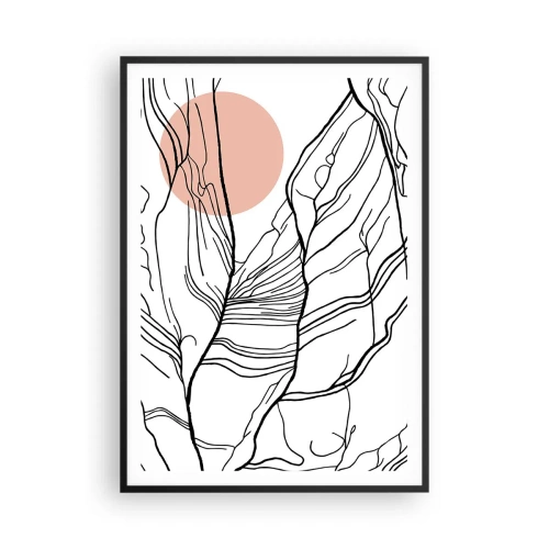Plagát v čiernom ráme - V sieti vetvičiek - 70x100 cm