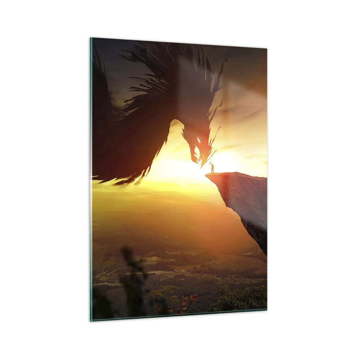 Obraz na skle - Premožiteľ draka - 50x70 cm