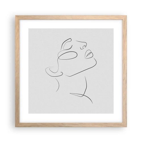 Plagát v ráme zo svetlého duba - Meandre sna - 40x40 cm