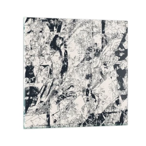 Obraz na skle - Prelínanie protikladov - 70x70 cm