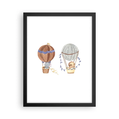 Plagát v čiernom ráme - Priatelia na cestách - 30x40 cm