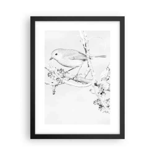 Plagát v čiernom ráme - Zimné ráno - 30x40 cm