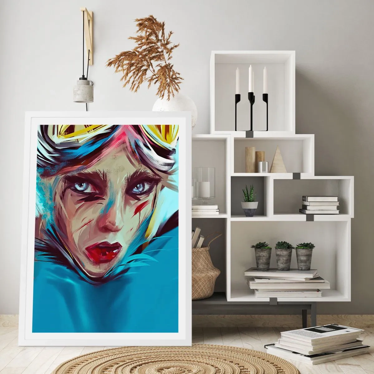 Plagát v bielom ráme - Silničná bojovníčka - 61x91 cm