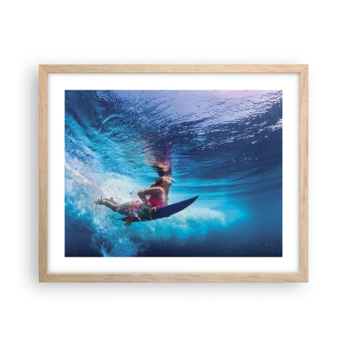 Plagát v ráme zo svetlého duba - Hĺbka radosti - 50x40 cm