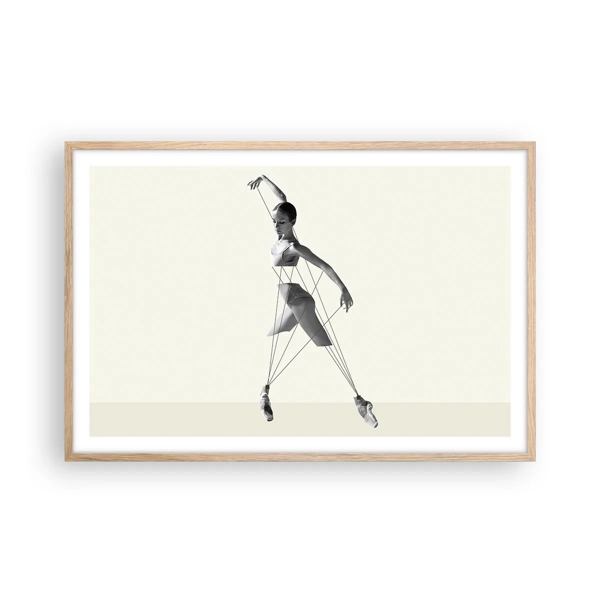 Plagát v ráme zo svetlého duba - V divadle sveta - 91x61 cm