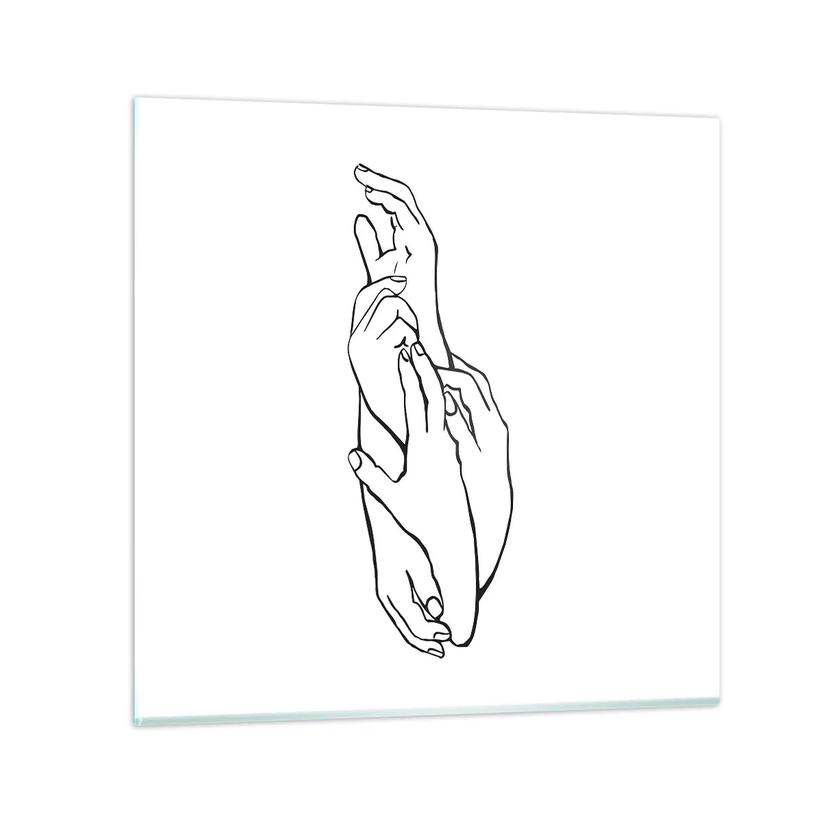 Obraz na skle - Dobrý dotyk - 50x50 cm