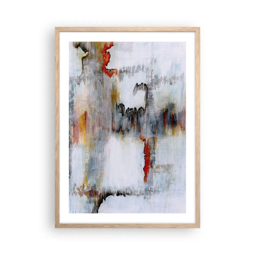 Plagát v ráme zo svetlého duba - Paličkou po vode - 50x70 cm