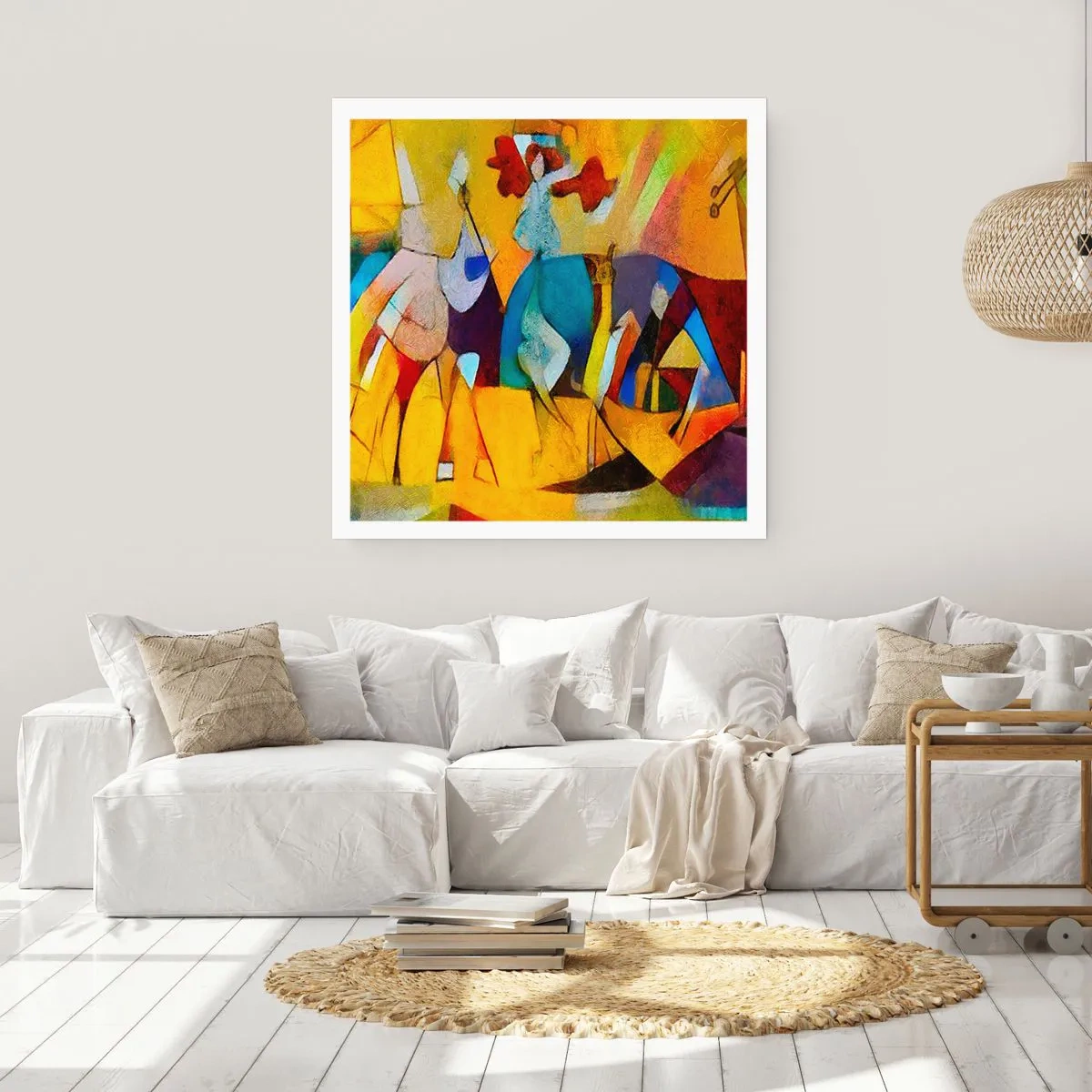 Plagát - Slnko - život - radosť - 50x50 cm