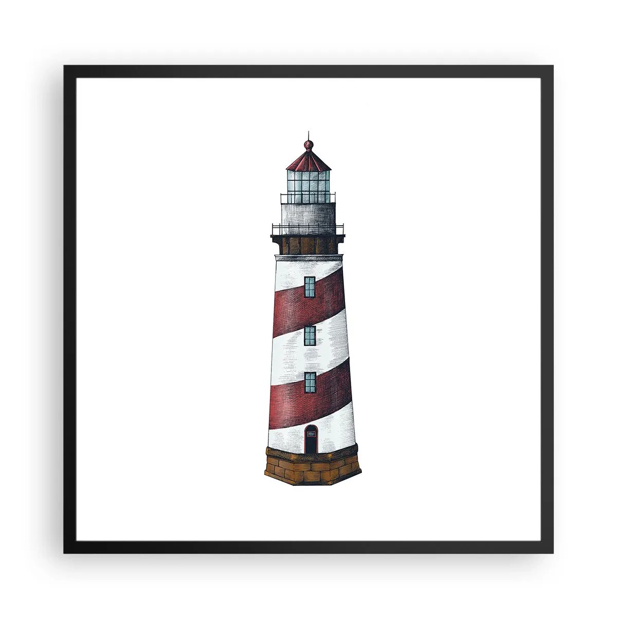 Plagát v čiernom ráme - Vždy na stráži - 60x60 cm