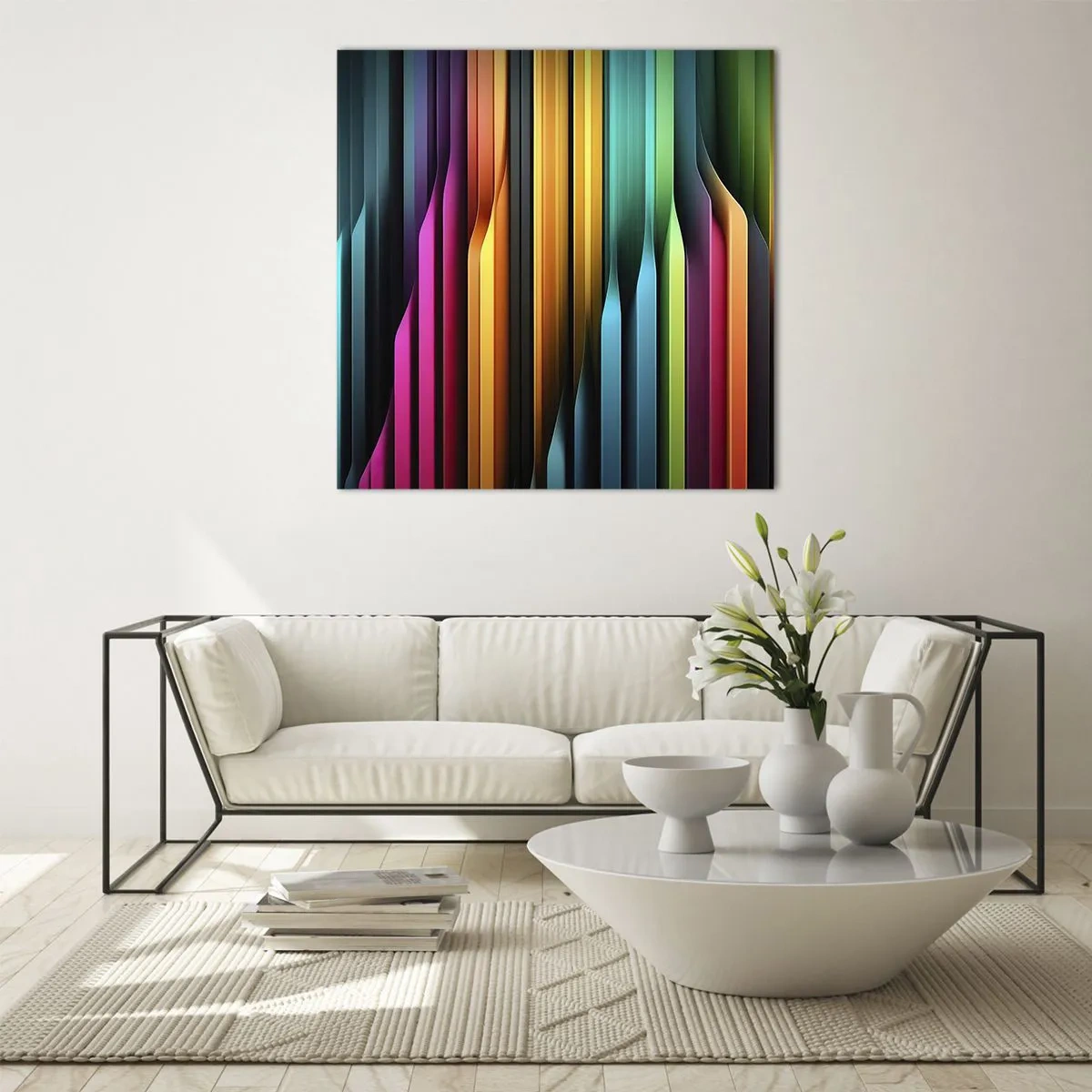 Obraz na skle - Svetelný organ - 50x50 cm